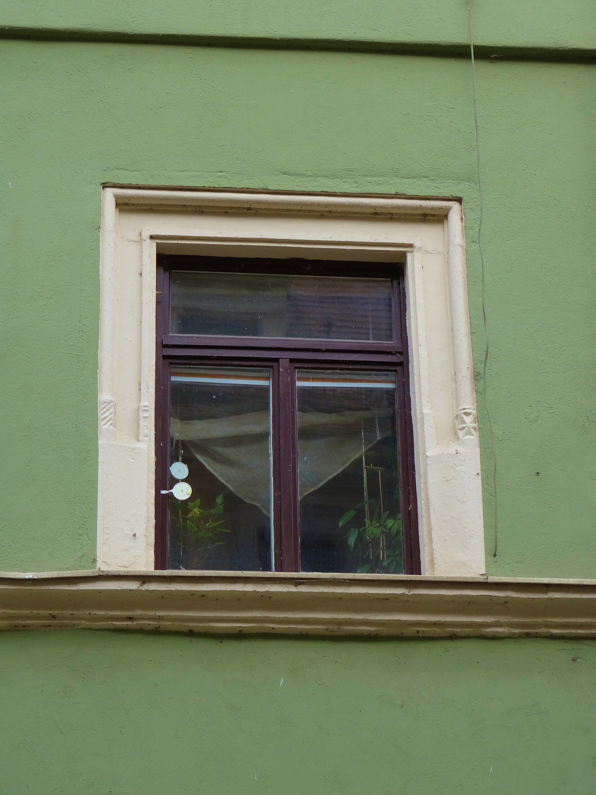 The Dohnaische Straße Pirna. During the morning the peoples walking over street. Children come with their teachers walking over the square and begging for being photographed. Old peoples watching out of the windows. The weather is fresh and you breath clean air. Nobody discriminates each other not even with a bad view.